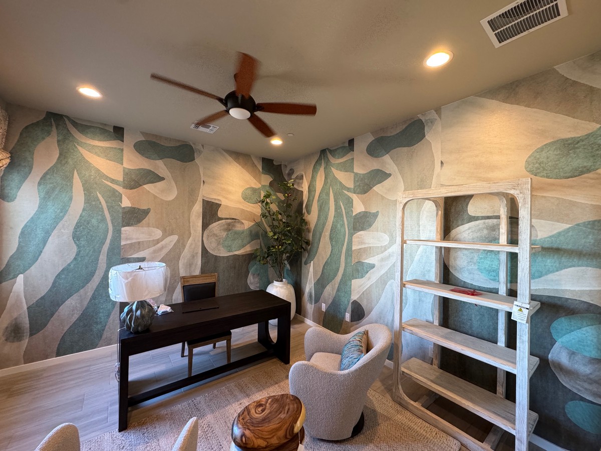 Innovations mosaic wallcovering professionally installed in office