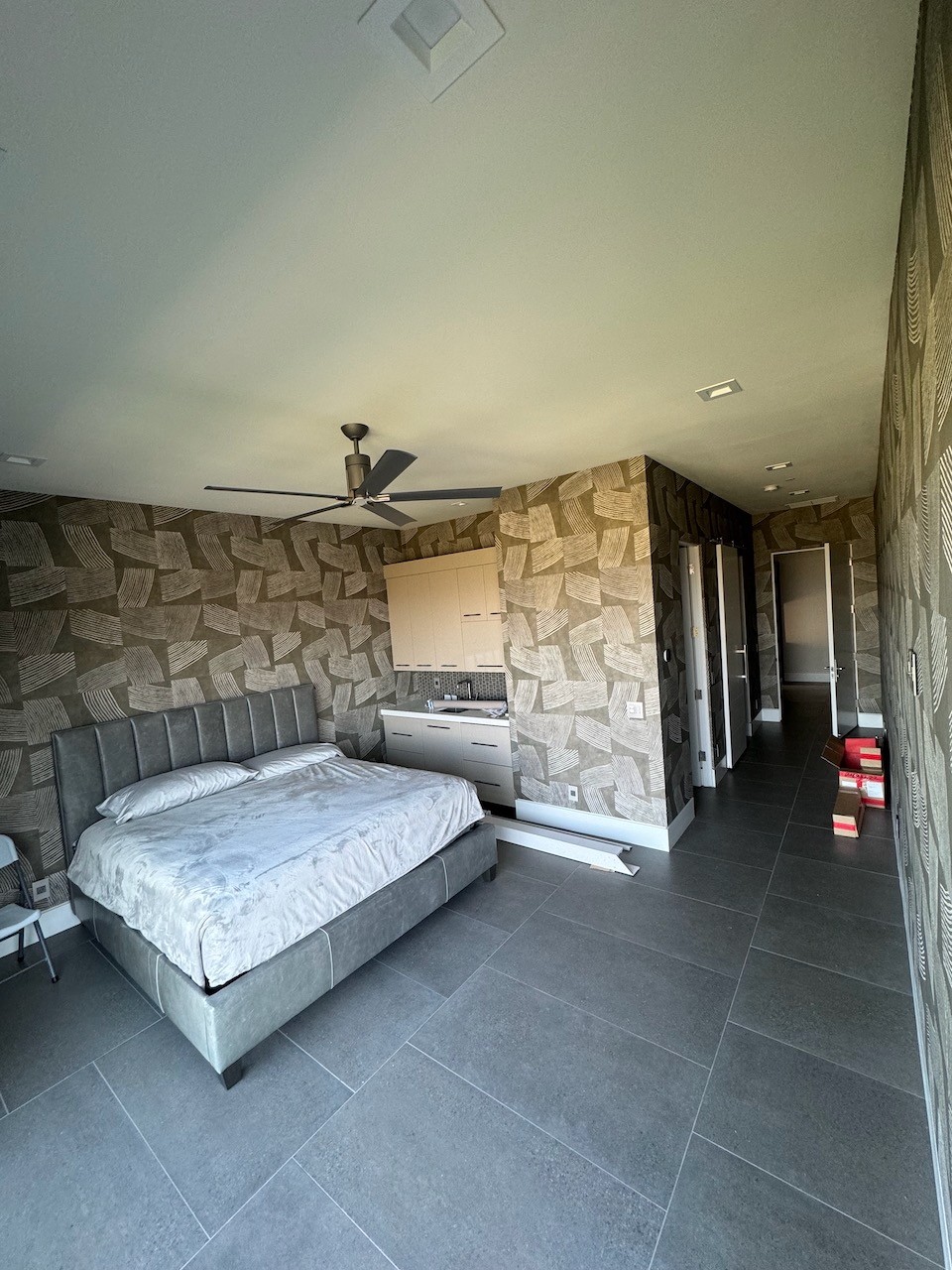 Mark Alexander Suna washi paper installed in guest room